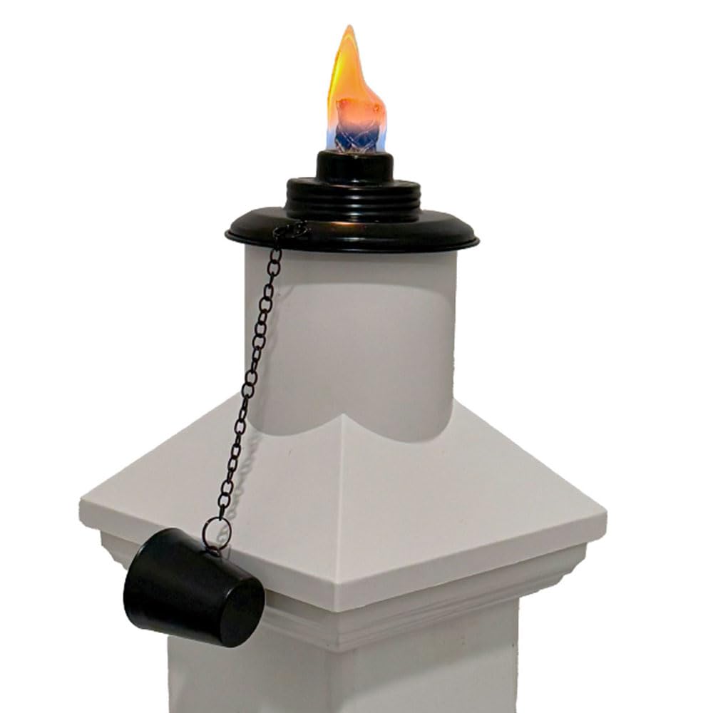 BuzzCaps - The Original Mosquito Repellent Outdoor Torch Post Cap (6) Six Pack