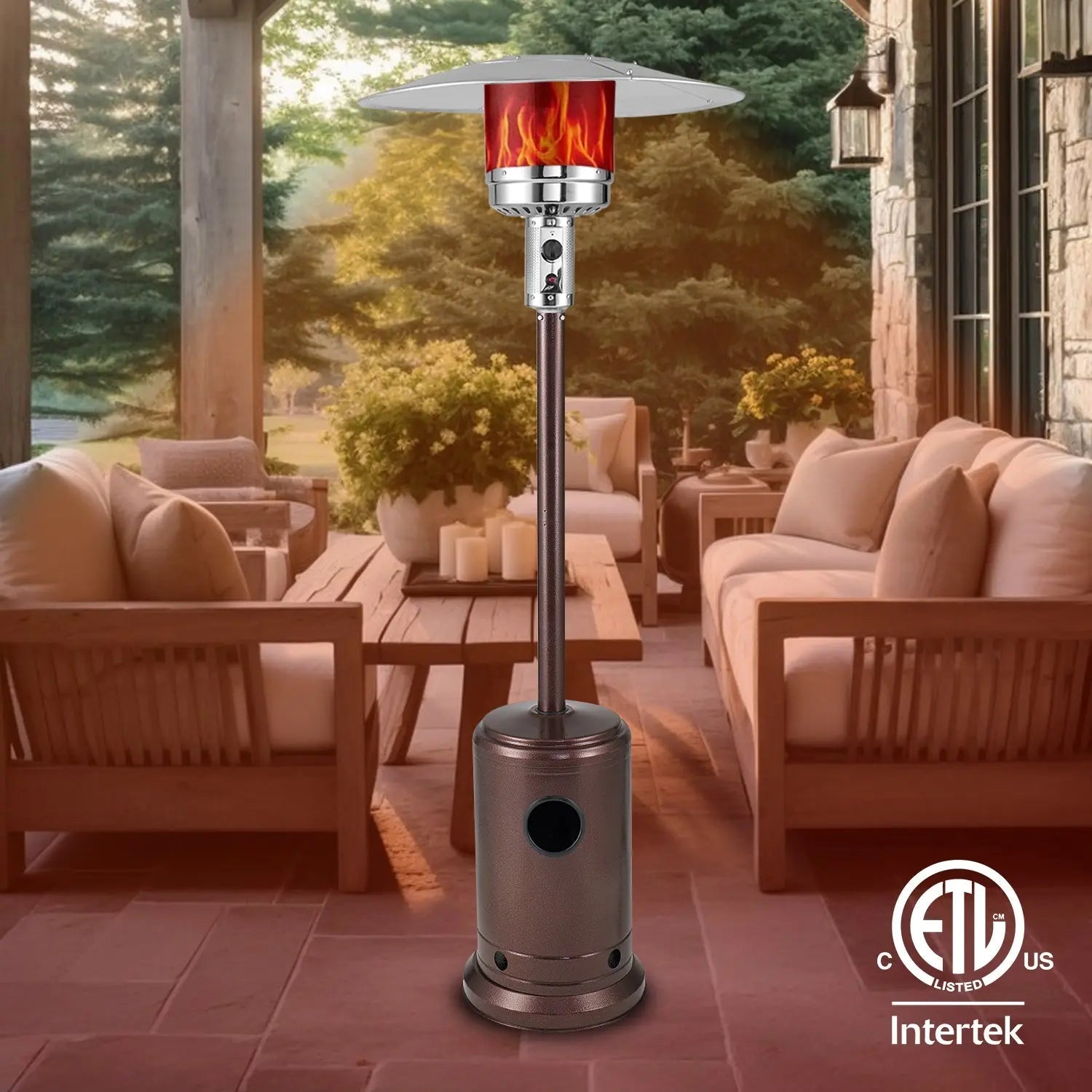 Commercial Series Patio Heater in Aged Chestnut Finish