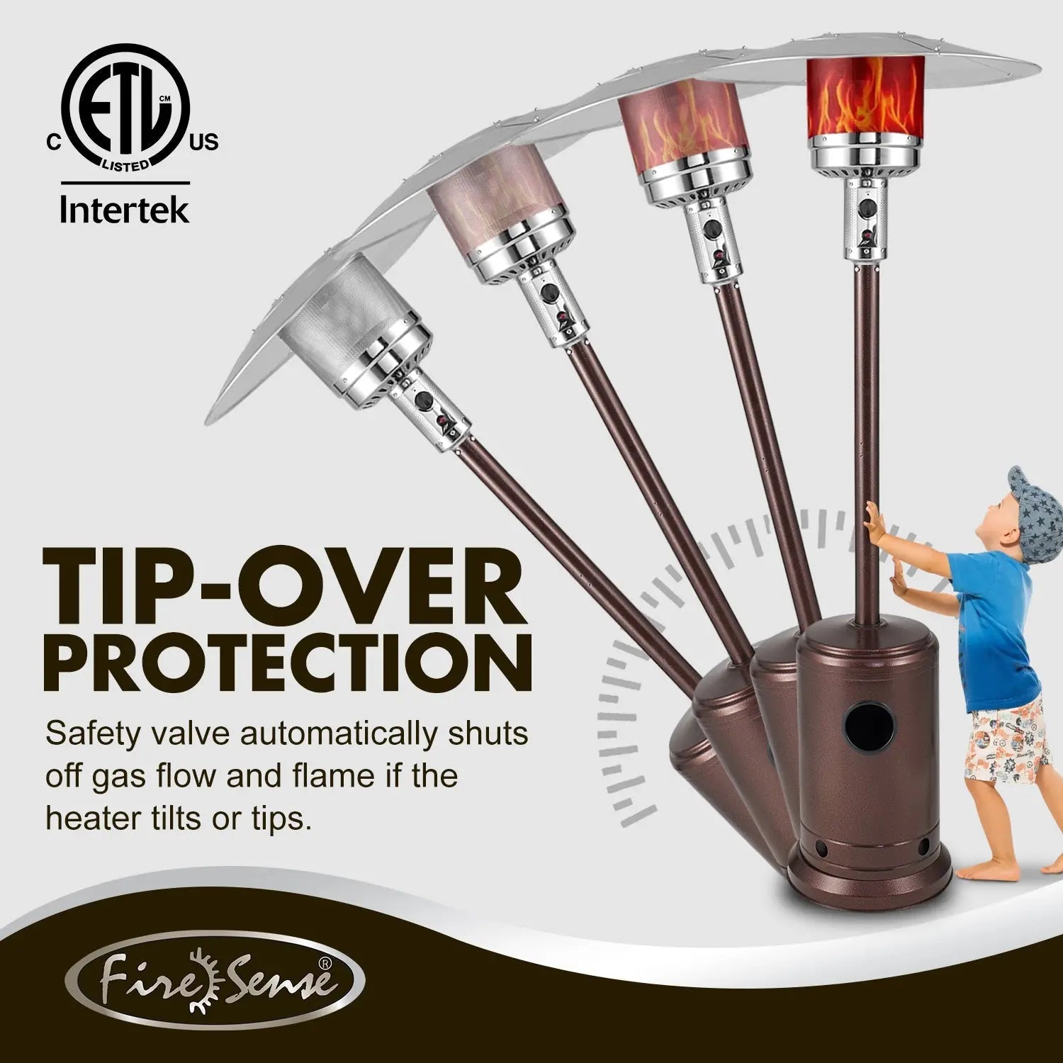 Commercial Series Patio Heater in Aged Chestnut Finish