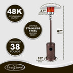 Commercial Series Patio Heater in Aged Chestnut Finish