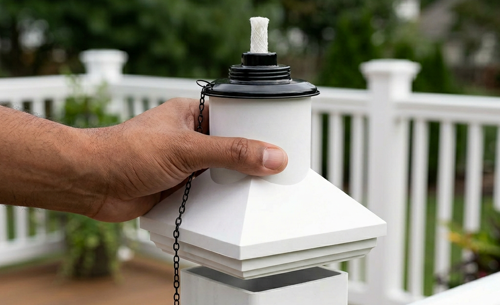 BuzzCaps - The Original Mosquito Repellent Outdoor Torch Post Cap