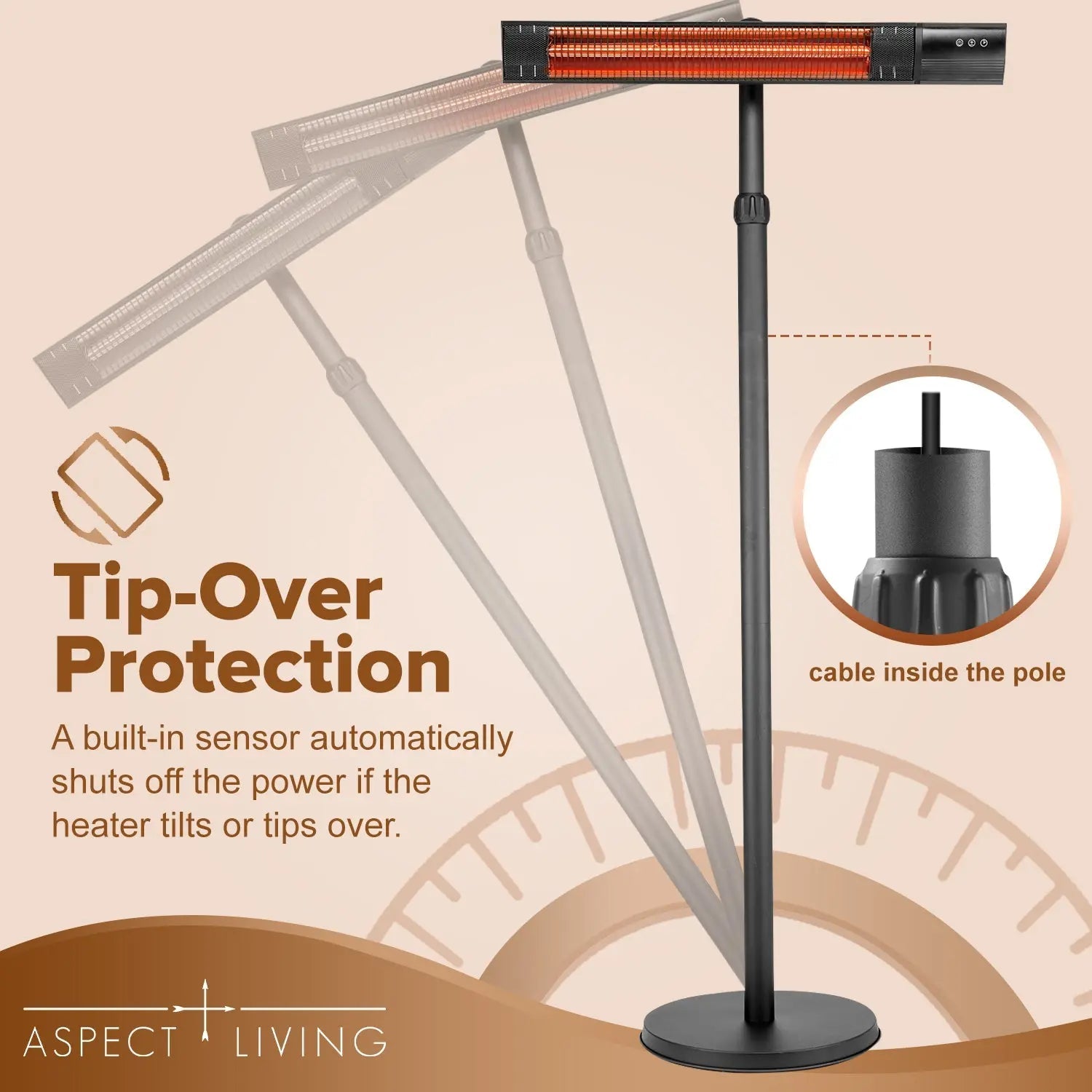 Pole Mounted Electric Patio Heater