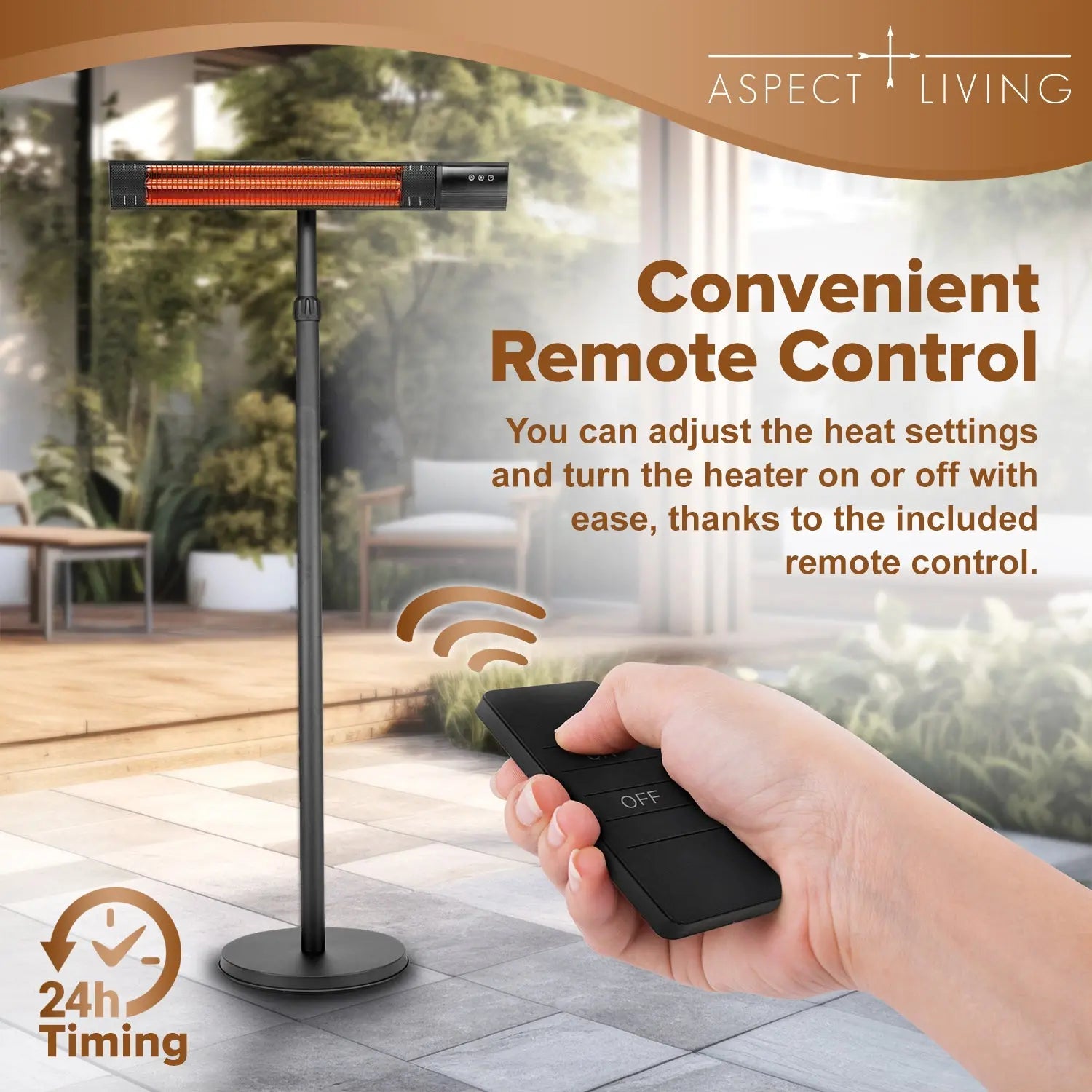 Pole Mounted Electric Patio Heater