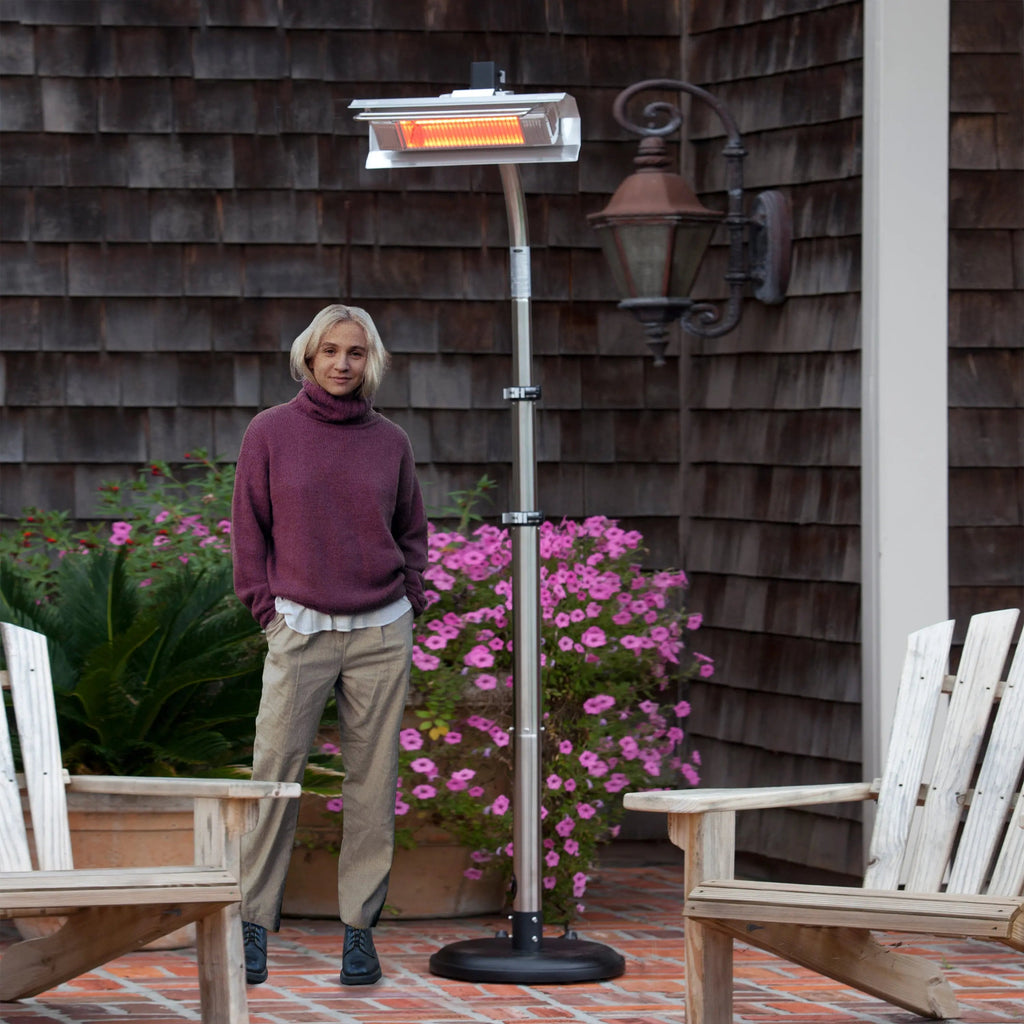 Stainless Steel Telescoping Offset Pole Mounted Infrared Patio Heater