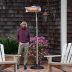 Stainless Steel Telescoping Offset Pole Mounted Infrared Patio Heater