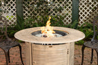 Thatcher Driftwood Round Aluminum LPG Fire Pit